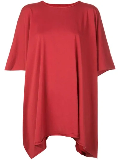 Rick Owens Drkshdw Oversized T-shirt In Red