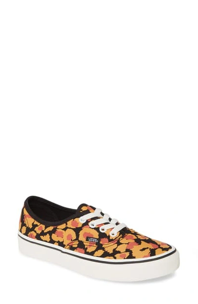 Vans Authentic Sneaker In Black/ Inca Gold