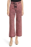 RACHEL COMEY CLEAN BISHOP ACID WASH CROP WIDE LEG JEANS,181W-506-D1000A