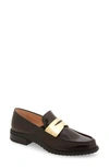 Tod's Mascherina Loafer In Brown/ Gold