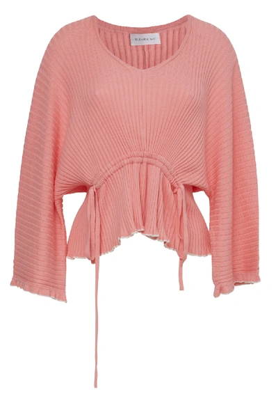 Eleven Six Alicia Sweater In Ballet Pink W/chalk Tipping