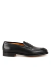Edward Green Piccadilly Leather Penny Loafers In Black