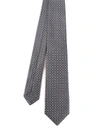 KITON POLKA DOT GREY SILK TIE