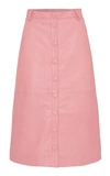 Remain Bellis Leather Skirt In Pink