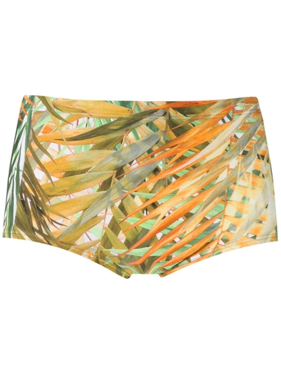 Lygia & Nanny Copacabana Printed Trunks In Yellow