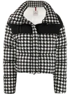 MONCLER HOUNDSTOOTH PRINTED PADDED JACKET