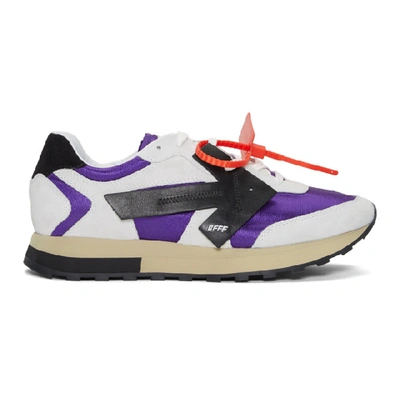Off-white Men's Hg Runner Arrow Sneakers, Violet/black In Multicolor