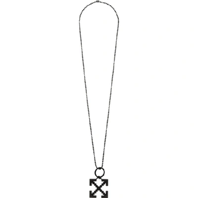 Off-white Arrow Necklace In 1010 Blkblk