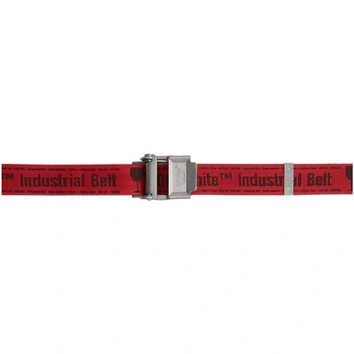 Off-white Adjustable Industrial Logo Belt In Red