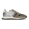 RICK OWENS RICK OWENS GREY AND SILVER NEW VINTAGE RUNNER SNEAKERS