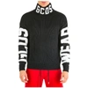 Gcds Wool Melange Turtleneck Sweater In Black