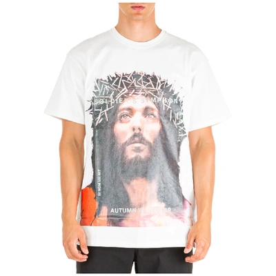 Ih Nom Uh Nit Men's Short Sleeve T-shirt Crew Neckline Jumper Jesus In White