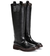 BRUNELLO CUCINELLI LEATHER KNEE-HIGH BOOTS,P00403463