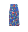 VETEMENTS FLORAL PLEATED CRÊPE SKIRT,P00388796