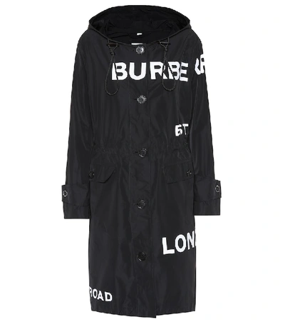 Burberry Polperro Horseferry Print Hooded Jacket In Black