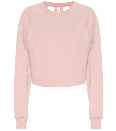 Alo Yoga Double Take Cotton-blend Jumper In Pink