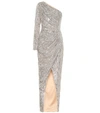 RASARIO ONE-SHOULDER SEQUINED GOWN,P00406042