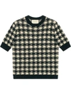 GUCCI HOUNDTOOTH KNITTED TOP