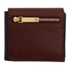 THOM BROWNE THOM BROWNE BURGUNDY AND NAVY FRONT FLAP WALLET