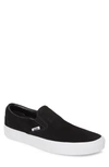 Vans Classic Slip-on In Black/ True White Perf Suede