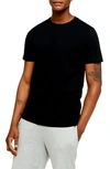 Topman 2-pack Classic Fit Crewneck T-shirts In Black/white