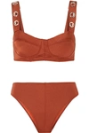 ACK AMORE EYELET-EMBELLISHED BIKINI