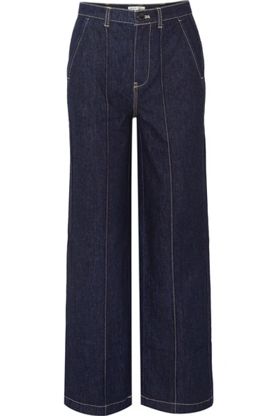 Alex Mill Jane Mid-rise Straight-leg Jeans In Dark Denim