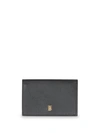 BURBERRY SMALL GRAINY LEATHER FOLDING WALLET
