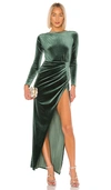 Michael Costello X Revolve Gregory Gown In Emerald Green