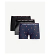 POLO RALPH LAUREN PACK OF THREE CLASSIC-FIT STRETCH-COTTON BOXER BRIEFS