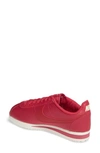 Nike Women's Classic Cortez Leather Casual Sneakers From Finish Line In Wild Cherry/ Red/ White