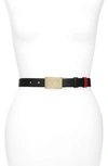 PRADA CITY REVERSIBLE SAFFIANO LEATHER BELT,1CC375 2CJO