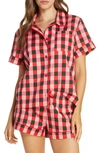 BANDO BUFFALO CHECK COTTON POPLIN PAJAMA TOP,SSLSTBFPLD