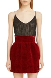 SAINT LAURENT METALLIC CAMISOLE,560131YACC2