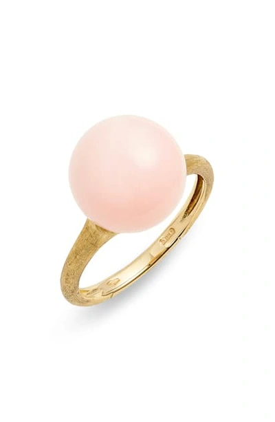 Marco Bicego Africa Boule Semiprecious Stone Ring In Pearl/ Yellow Gold