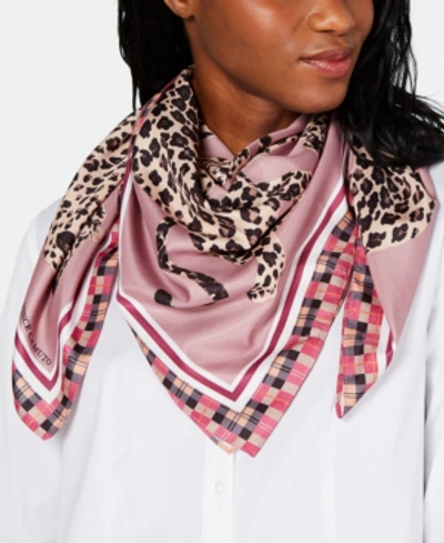 Vince Camuto Leopard Love Classic Square Scarf In Lilac