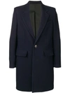 Ami Alexandre Mattiussi Navy Wool Two Buttons Coat In Navy/410