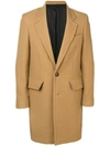 Ami Alexandre Mattiussi Lined Two Buttons Coat In Brown