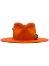 NICK FOUQUET NICK FOUQUET NF ORNG VLVT BOW HAT - 橘色
