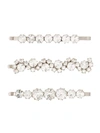 ALESSANDRA RICH SET OF THREE EMBELLISHED HAIR SLIDES