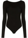 Ninety Percent Ninety Pecent Long Sleeve Bodysuit In Black