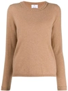 ALLUDE ROUND NECK SWEATER