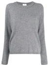 ALLUDE ROUND NECK SWEATER