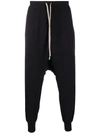 Rick Owens Drkshdw Drawstring-waist Drop-crotch Trousers In Black