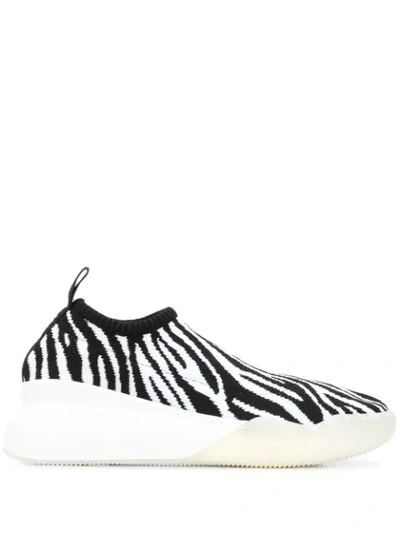 Stella Mccartney Loop Zebra Print Low-top Sneakers - 黑色 In Black