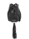 MIU MIU TASSEL DETAIL BUCKET BAG