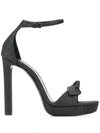 SAINT LAURENT SAINT LAURENT OPEN-TOE BOW SANDALS - 黑色