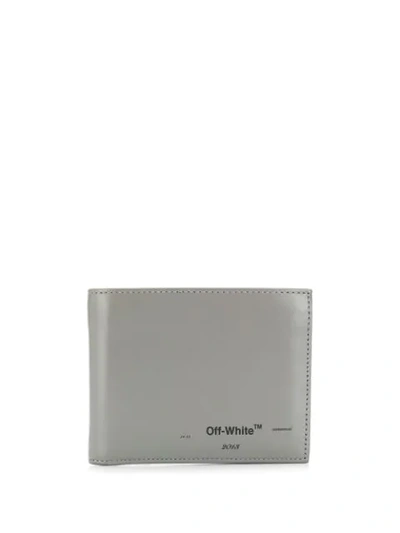 Off-white Logo Bifold Wallet In Grey In Grey