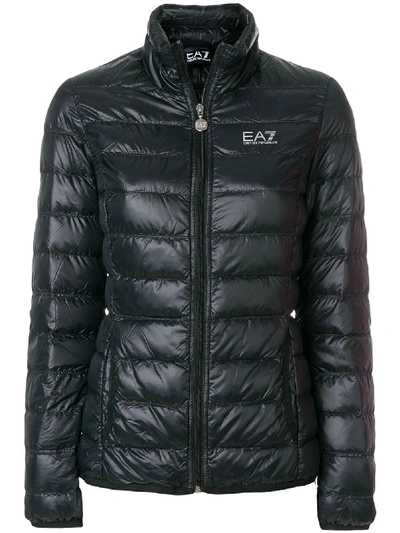 Ea7 Down Jacket In Black