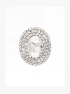 ALESSANDRA RICH ALESSANDRA RICH SILVER TONE LARGE OVAL CRYSTAL EARRINGS,FABA180614084208